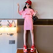 女童夏季套装2023洋气大韩版时髦运动连衣裙；..&r；...&rs.