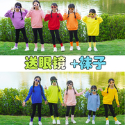 儿童纯棉圆领卫衣糖果，色童装幼儿园小学生运动会，演出服长袖春秋款