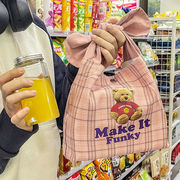 日式和风便当袋饭盒袋帆布小学生上班高颜值女士午餐带饭手提袋k