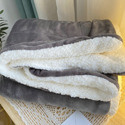 小毛毯沙发盖毯羊羔绒双层加厚珊瑚绒办公室午睡单人宿舍学生毯子