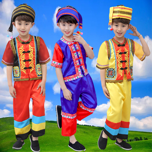 男童广西三月三壮族服装，少数民族服儿童侗族苗族，男女壮族傣族演出