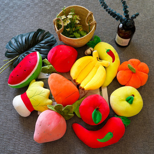 仿真水果香蕉挂件公仔可爱创意小玩偶南瓜草莓苹果小号毛绒玩具