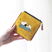 零钱包女可爱迷你创意史努比卡通零钱袋学生简约小巧便携钱包