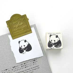 7ULY熊猫 第二弹 卡通可爱木质橡皮印章