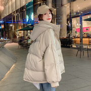 棉服女2023年冬季韩版宽松短款连帽棉衣，加厚时尚休闲棉袄外套