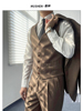 慕绅男士高级平驳领单排扣三件套西装，套装商务修身优雅绵羊毛西服
