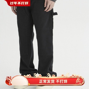 新因素(新因素)xinyinsu潮牌分割设计纯色牛仔裤男宽松直筒长裤情侣款