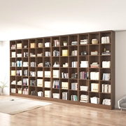 。家用书柜置物柜高2米4自由组合书架，置物架落地一体到顶整墙格子