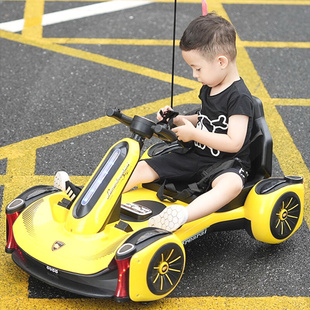 网红儿童卡丁车电动车，四轮漂移赛车小孩宝宝可坐人玩具，2-6岁充电