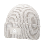 Adidas帽子浅色毛线帽2022冬季保暖包头帽男帽条纹休闲女帽HN1086