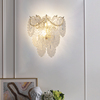 法式轻奢水晶壁灯卧室，床头灯北欧客厅灯，墙壁创意现代简约led灯