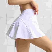 裙女网球短裙白色裙运动跑步健身防走光百褶瑜伽裤裙运动夏季
