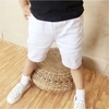 男童白色七分裤夏季韩版中大童儿童女童纯色纯棉黑色休闲中裤