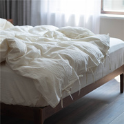 白色四件套全棉纯棉民宿风酒店床单被罩床笠被套亲肤柔软床上用品