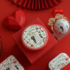 新郎新娘红色粉色马口铁鼓形喜糖，盒子铁盒婚礼，婚庆糖果盒喜糖盒