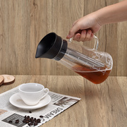 耐冷热高硼硅玻璃咖啡壶，带手柄带滤网冷萃壶带刻度大容量泡茶壶