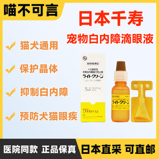 狗狗白内障日本千寿滴眼液宠物抑制老年犬视力模糊美尼旺眼药水