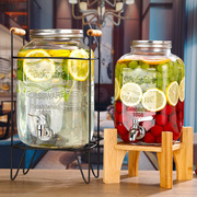 冰箱冷水壶带龙头玻璃水果茶壶，柠檬夏季饮品饮料，果汁桶家用凉水瓶