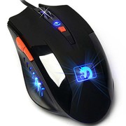 新盟 曼巴蛇 XM-M398 蓝光 有线游戏滑鼠 电竞滑鼠 六键电脑滑鼠