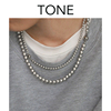 TONE 银灰色施家水晶珍珠项链磁吸扣清冷气质简约百搭锁骨链颈链