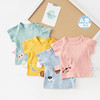 宝宝t恤夏装短袖婴儿夏装上衣，0-2岁儿童夏季女纯棉衣服男体恤潮1