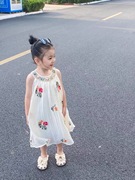 女童连衣裙2024春夏装童装吊带裙，宝宝的碎花裙，儿童公主裙子潮
