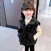韩版儿童羽绒棉马甲2023秋装，男童女童宝宝坎肩加厚背心幼儿园外穿