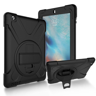 适用苹果iPad2/3手持保护套9.7寸老款4平板防摔硅胶壳2旋转支架3