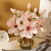 仿真花绢花卉假花客厅室内餐桌摆件装饰花艺短枝多头小玉兰花
