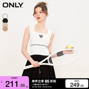 绫致ONLY时尚休闲修身U领短款无袖针织衫女