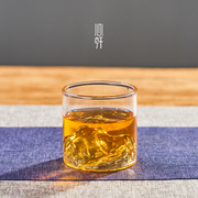 藏山玻璃杯主人杯日式家用功夫茶品茗杯水晶透明茶具酒杯单个茶杯