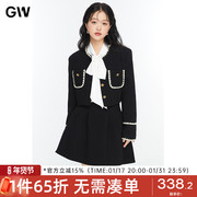 GW大码女装2023秋季名媛小香风外套套装女微胖遮肚藏肉显瘦半身裙