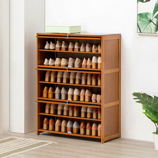 木马人多功能翻门大鞋柜简易客厅玄关柜子多层木质北欧鞋橱小鞋架