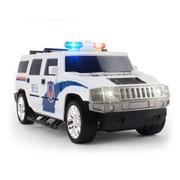 方向盘遥控警车汽车模型仿真儿童玩具，车可充电警，公安车110男孩特