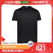 香港直邮Paul & Shark 黑色V领短袖T恤 21411015