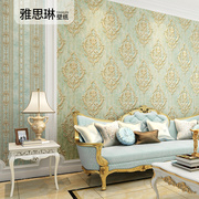 欧式3d立体g浮雕，不织布大马士革壁纸，奢华客厅卧室背景墙壁纸高