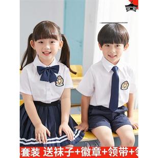 幼儿园园服夏装儿童班服小学生，校服套装学院英伦，风毕业照演出服装