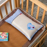 四季夏天儿童冰丝凉枕0-1-3岁婴儿荞麦枕头，纯棉宝宝枕头用可拆洗