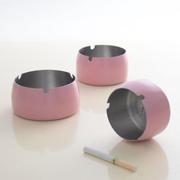 北欧少女心桃粉色 烤漆设计 烟灰缸 不锈钢防摔防风烟灰缸餐厅