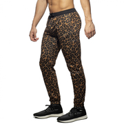 addicted透气性感豹纹，修身系带低腰运动男士长裤ad1130