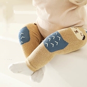 保暖新生儿宝宝长筒袜过膝秋冬纯棉加绒加厚婴儿袜子护膝护腿袜套