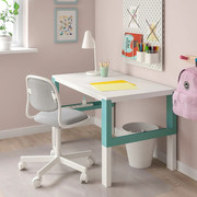 济南IKEA宜家国内佩尔儿童桌白色写字桌学习桌木制桌升降桌子