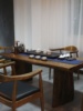 新中式实木茶桌椅组合大板桌子原木整板茶几茶台松木办公桌泡茶桌