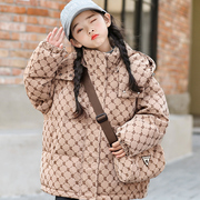 儿童羽绒服女童短款韩版洋气小背包，白鸭绒(白鸭绒，)加厚女孩免洗冬装外套