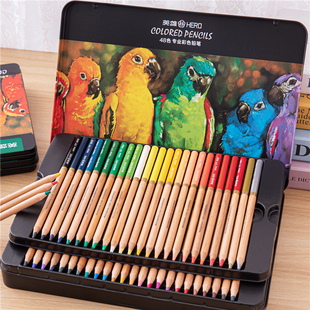 英雄777油性彩铅48色72色彩色铅笔美术专业大师级填色绘画笔