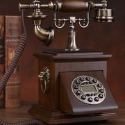 蒂雅菲欧式仿古电话机旋转电话机家用座机复古电话无线插卡电话机