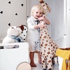 ins北欧创意可爱长颈鹿公仔毛绒，玩具抱枕玩偶睡觉抱枕，可站立民宿
