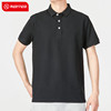 lanbu蓝步黑色polo衫短袖，男女装23夏季运动服，休闲宽松半袖t恤