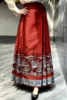 国风红色马面裙女2023秋冬复古中式高腰显瘦改良汉服半身长裙