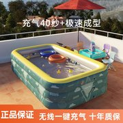 充气游泳池小型家用大人加厚加高家庭圆形儿童，大型4层帆布简易5